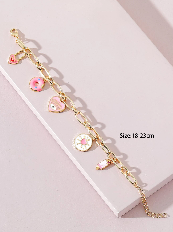 Heart Charms Bracelet