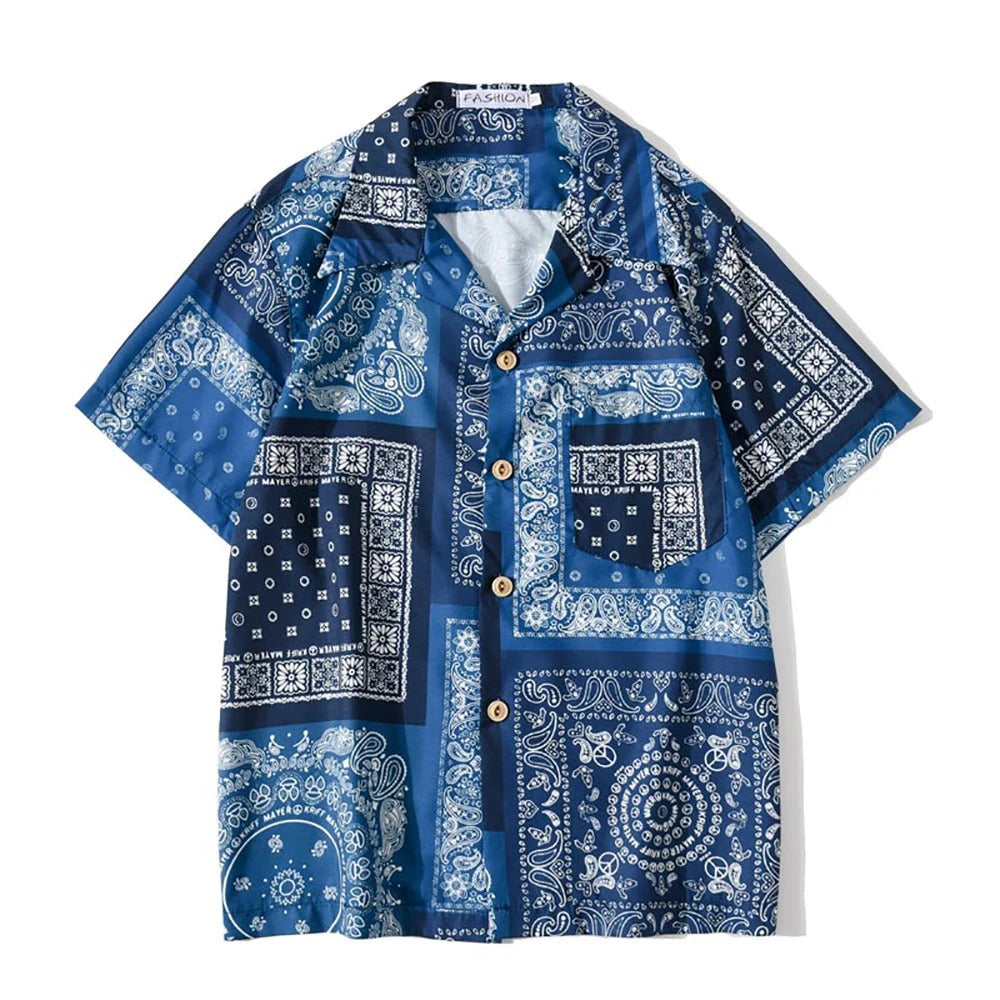 THRUSTYLE | Bandana Print Shirt