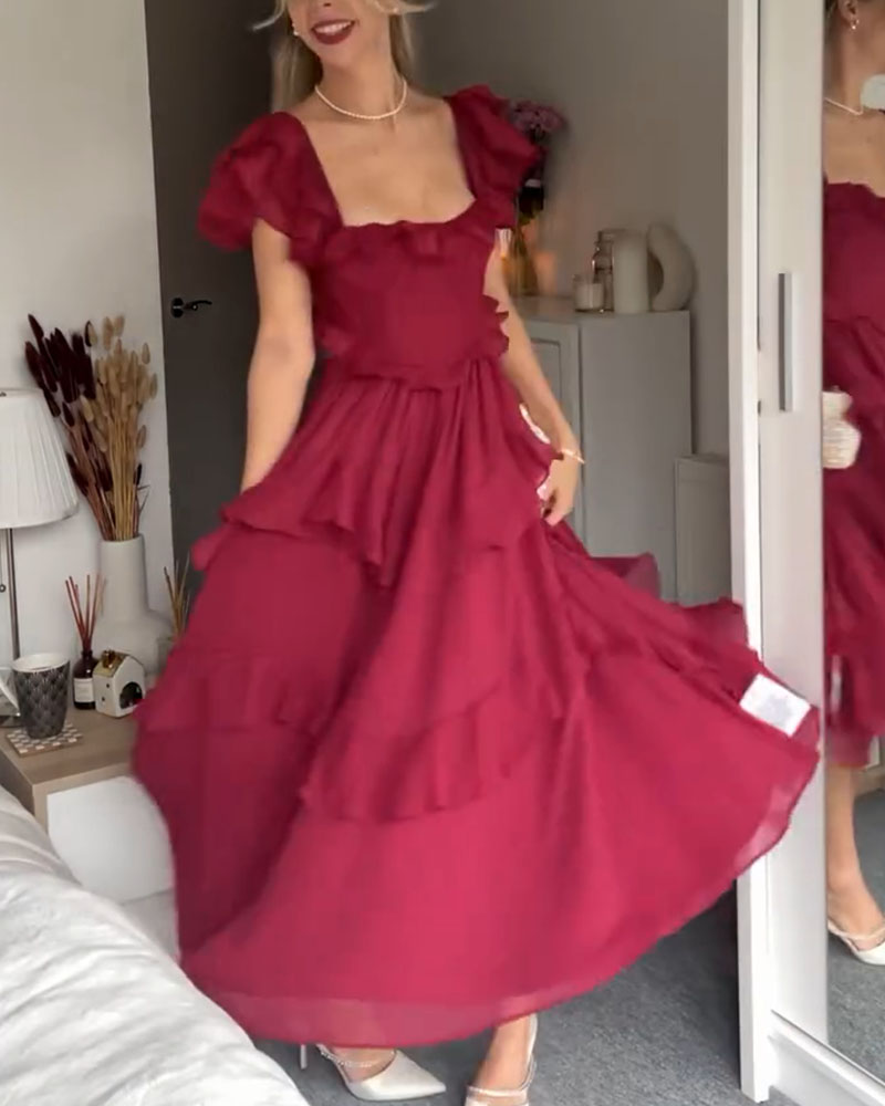 Women’s Ruffle Dress – Lightweight Summer Style, Vibrant Colors-6