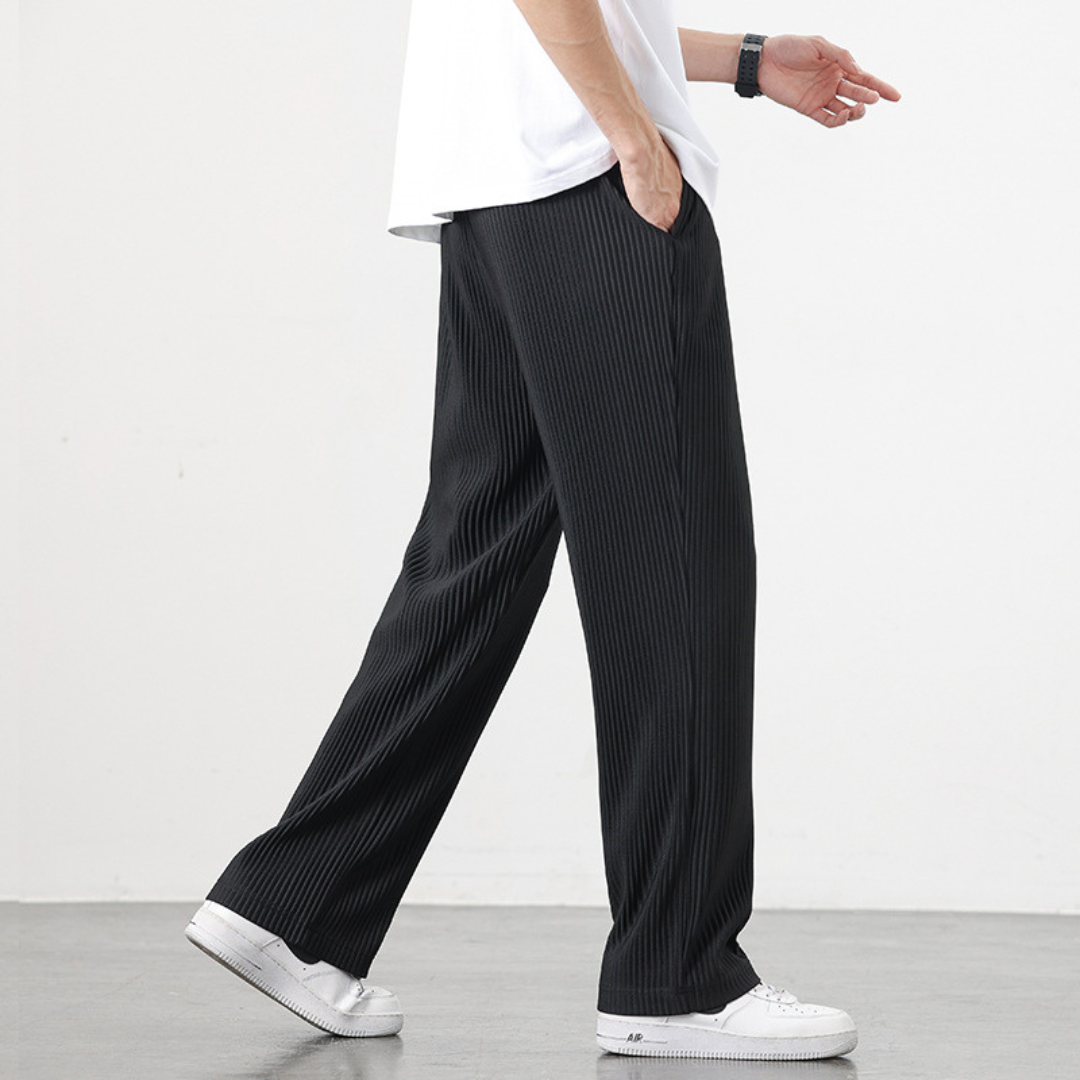 Men’s ribbed cotton pants – relaxed-fit breathable trousers