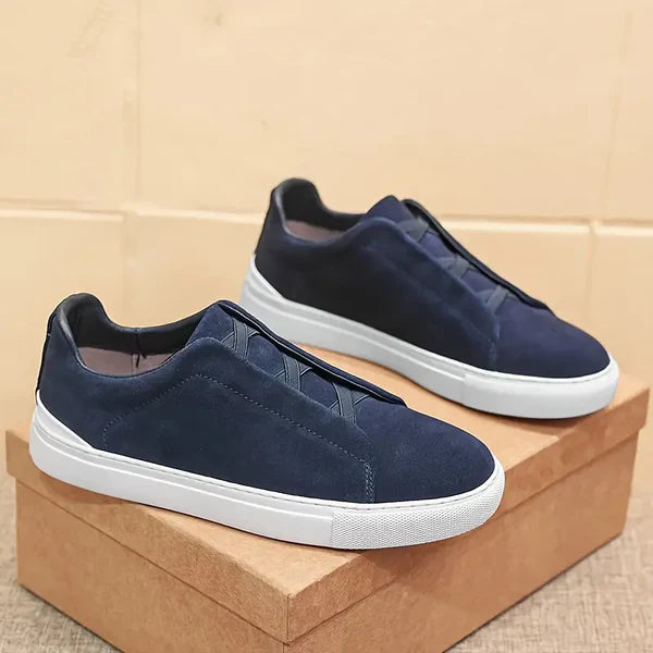Men’s Suede Sneakers – Premium Comfort, Stretch Laces-3