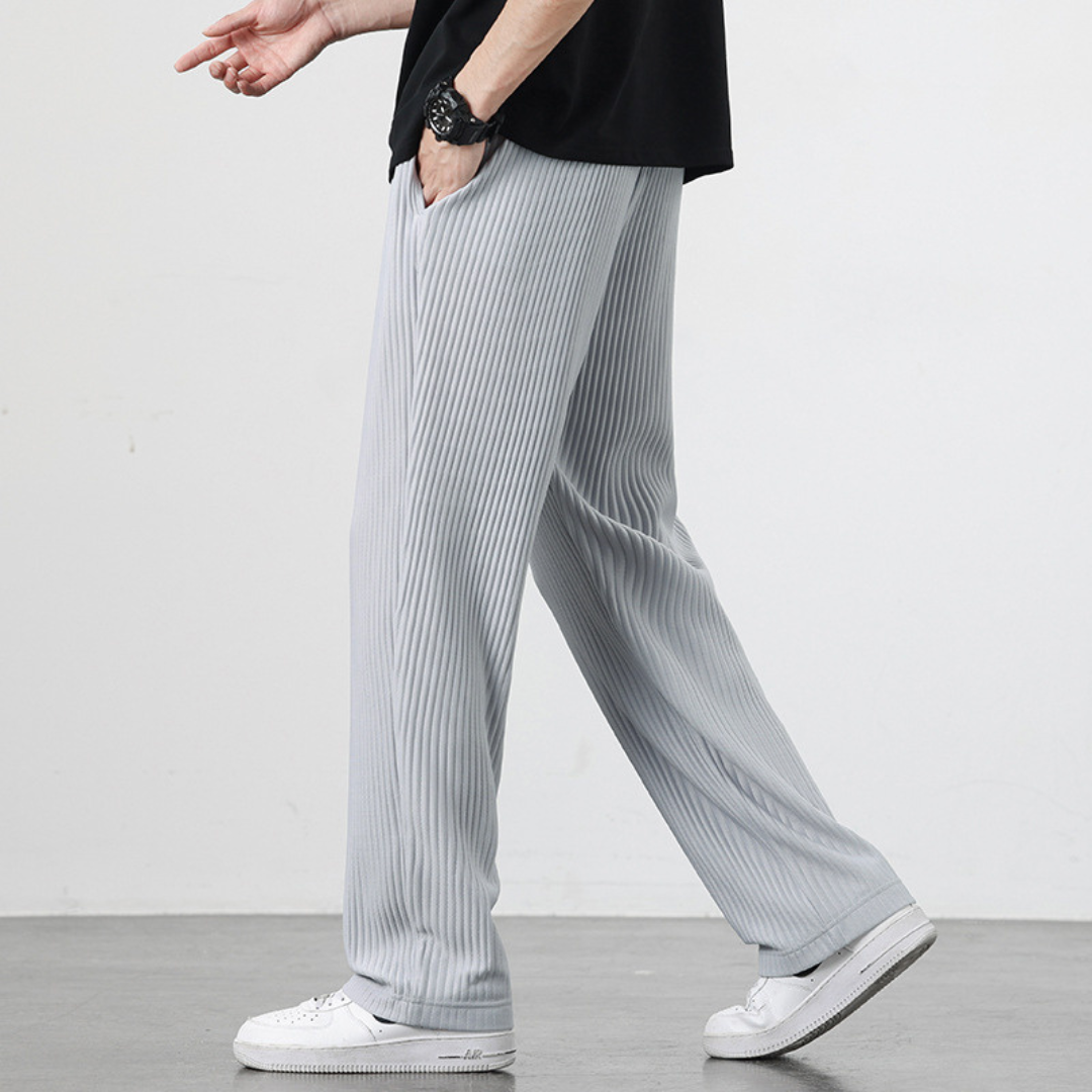 Men’s ribbed cotton pants – relaxed-fit breathable trousers