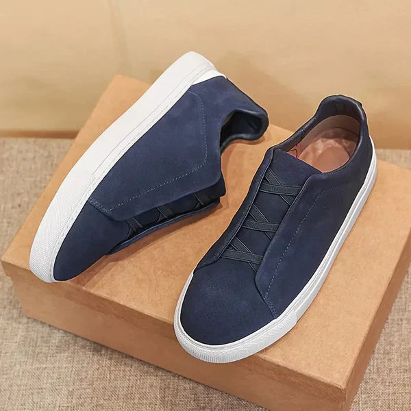 Men’s Suede Sneakers – Premium Comfort, Stretch Laces-5