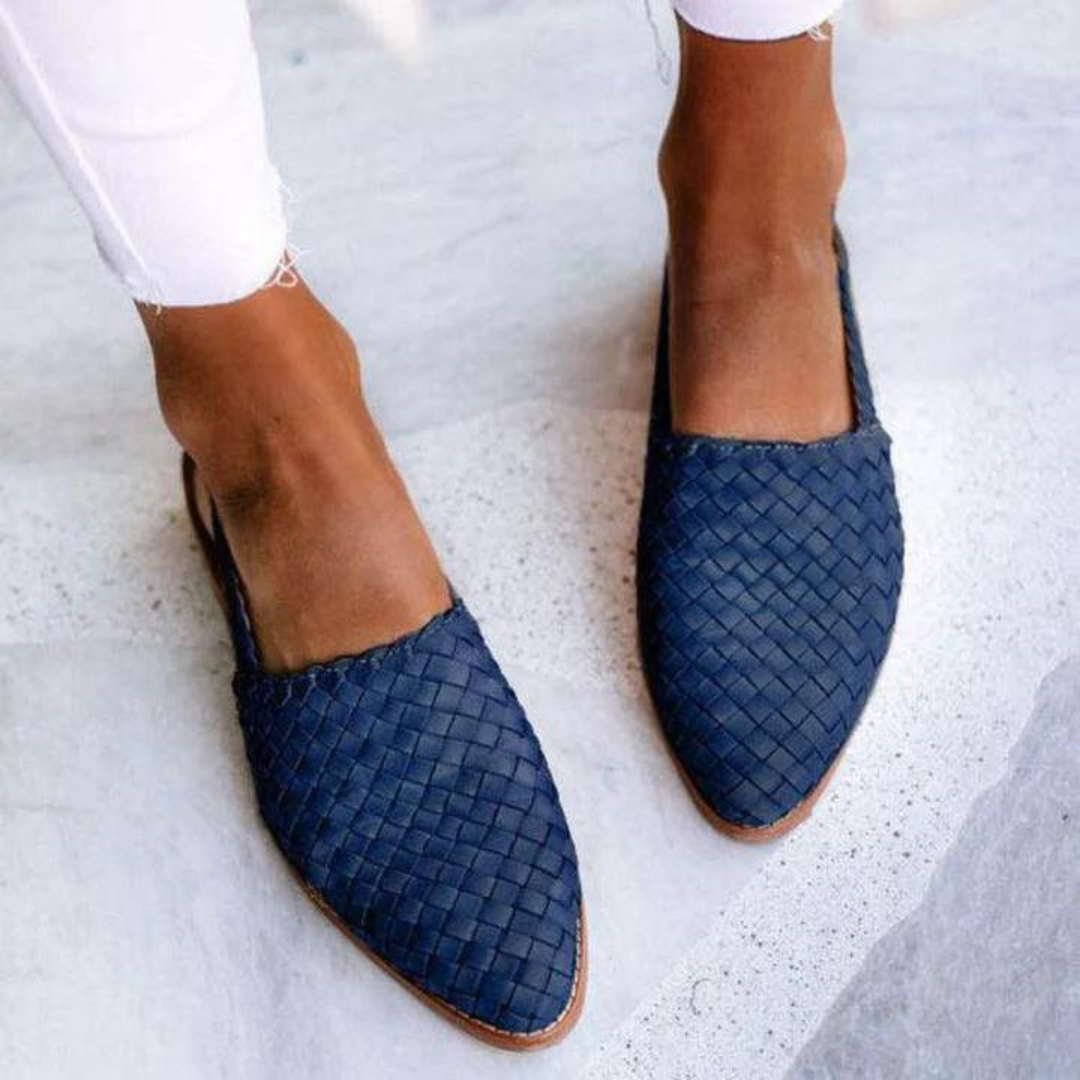 Women’s Handmade Leather Flat Sandals - Comfortable Slip-On, Chic & Durable