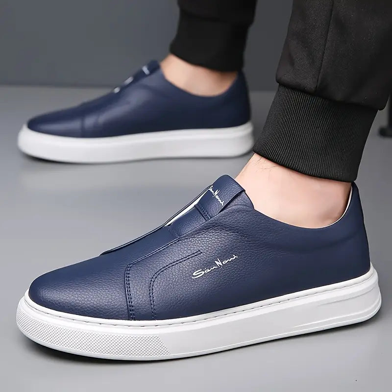 Men’s Sneakers – Premium Vegan Leather, No-Lace Design-4