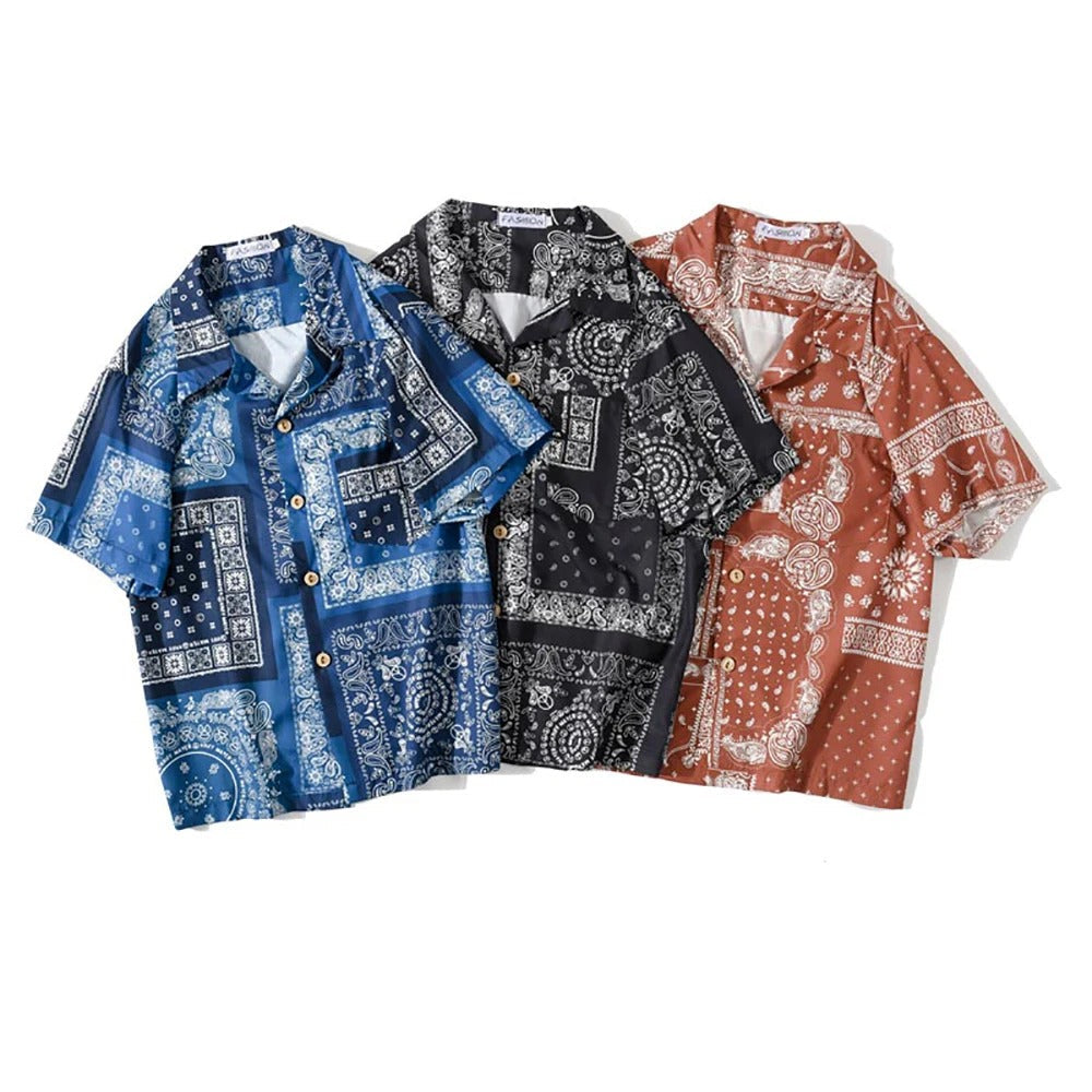 THRUSTYLE | Bandana Print Shirt