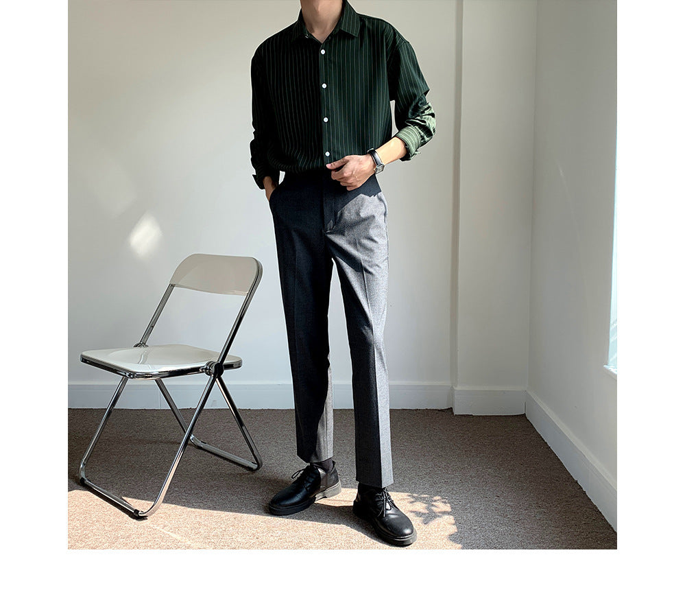 Casual Striped Button Up