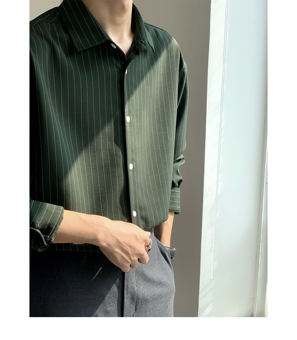 Casual Striped Button Up