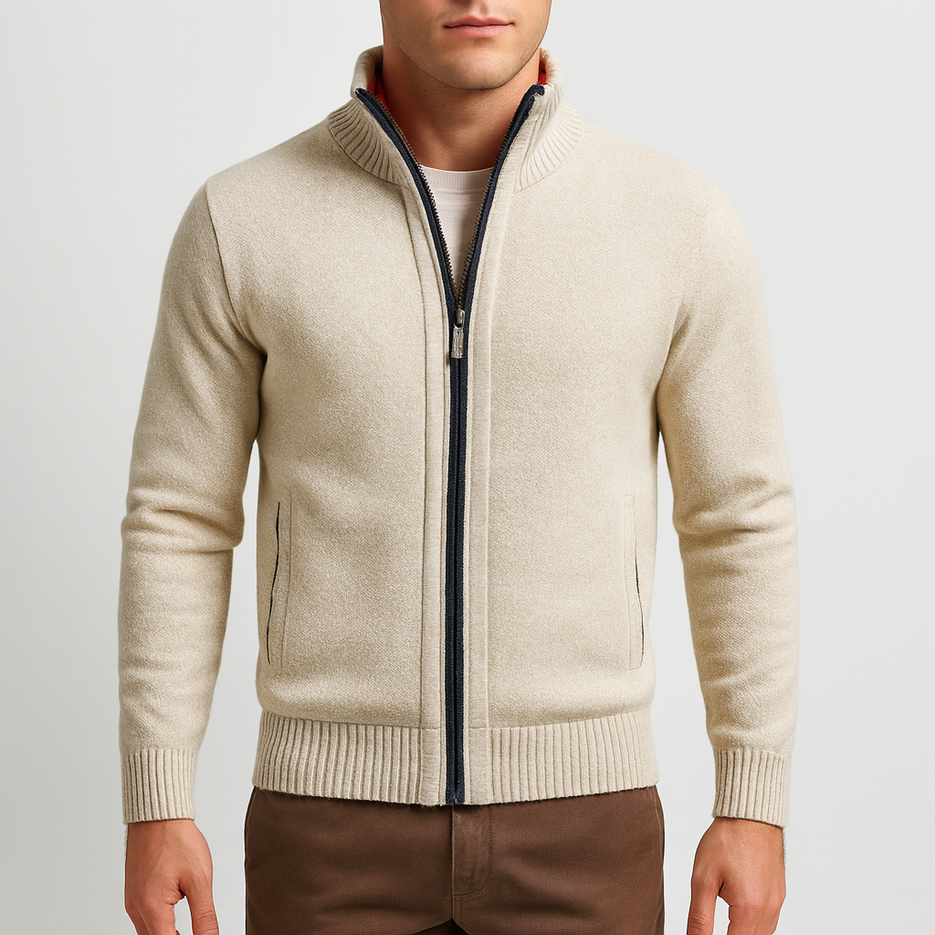 THRUSTYLE | Zip Mock Cardigan