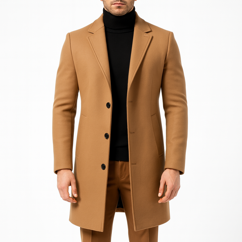 THRUSTYLE | Single-Breasted Overcoat