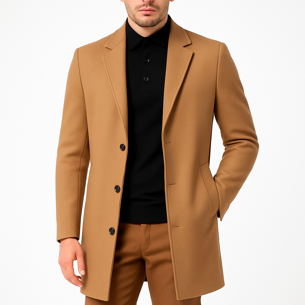 THRUSTYLE | Single-Breasted Overcoat