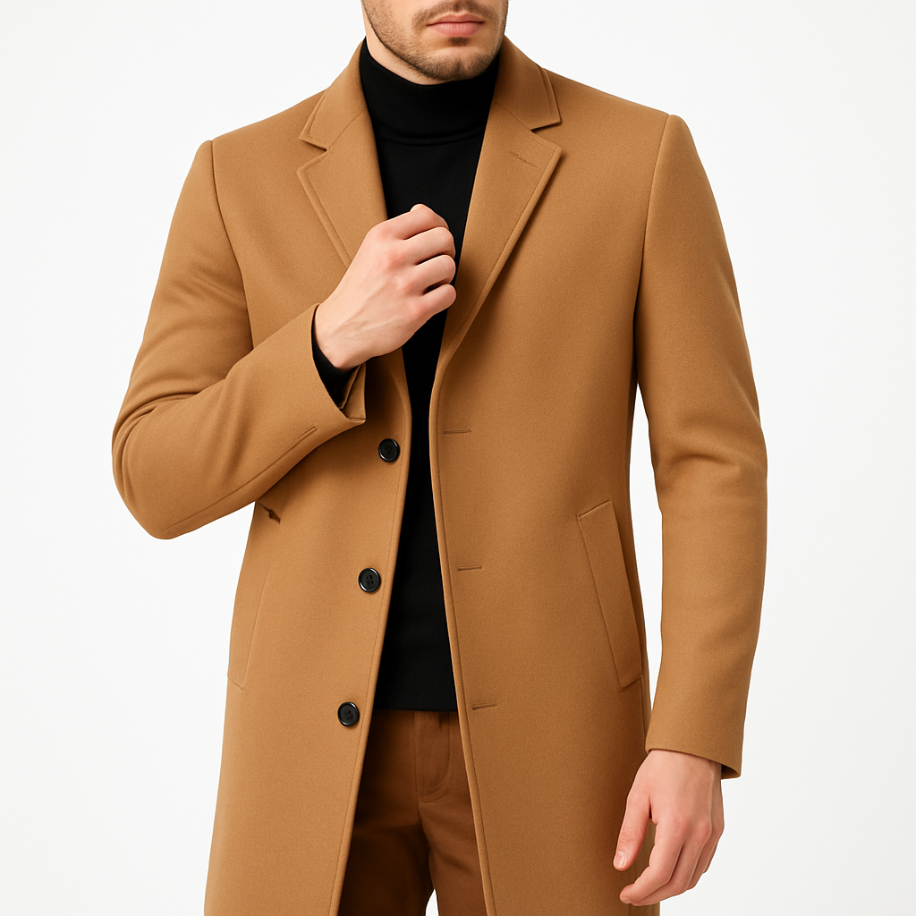 THRUSTYLE | Single-Breasted Overcoat