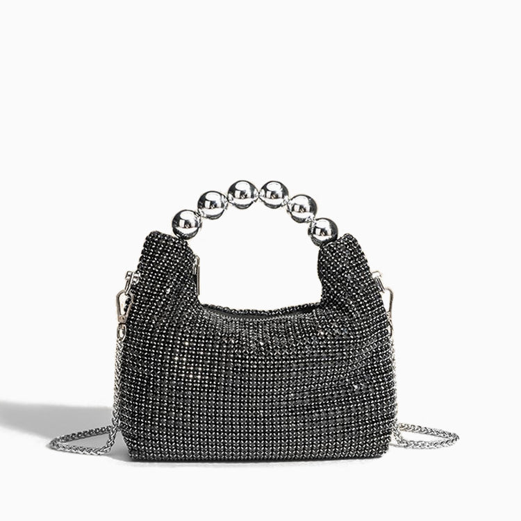 Luxury Rhinestone Evening Bag – Silver Black Gold