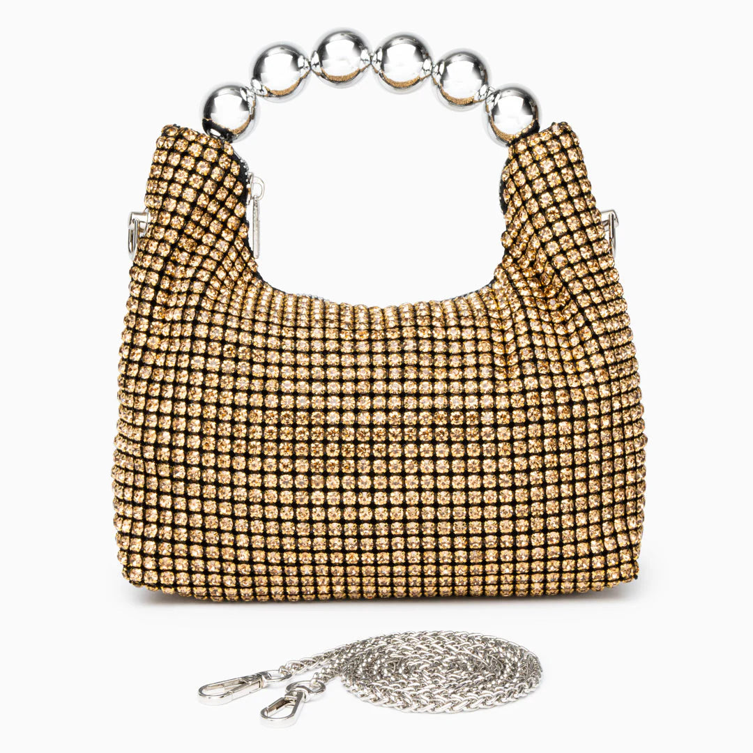Luxury Rhinestone Evening Bag – Silver Black Gold