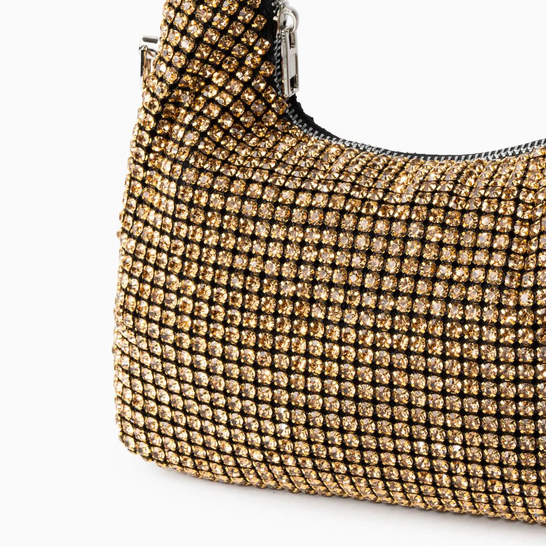 Luxury Rhinestone Evening Bag – Silver Black Gold