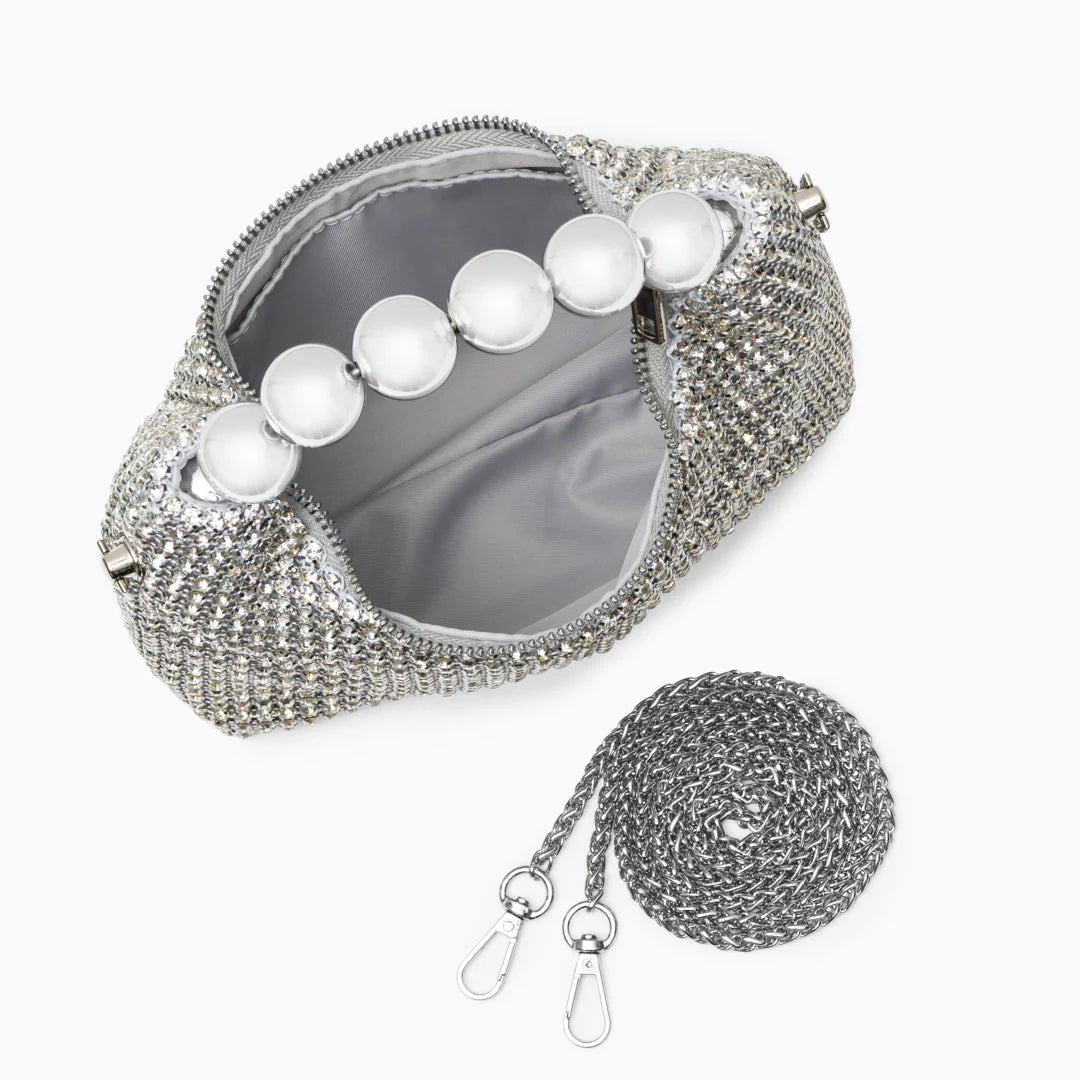 Luxury Rhinestone Evening Bag – Silver Black Gold