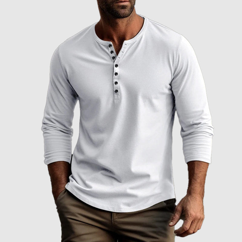 Men's Long Sleeve Henley Shirt