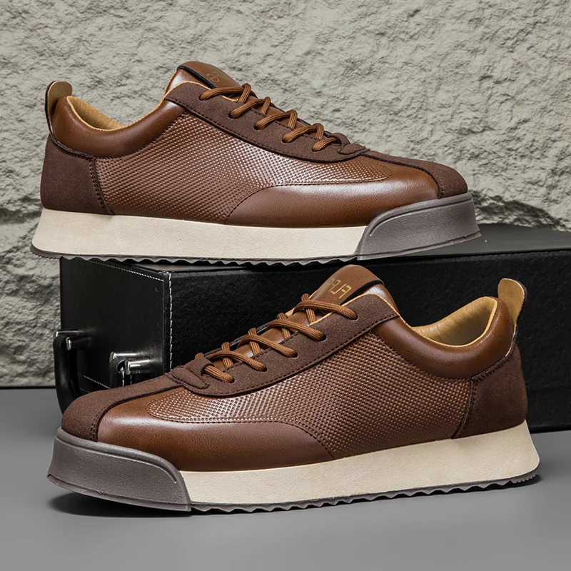 Men’s Sneakers – Genuine Italian Leather, Breathable Comfort-3