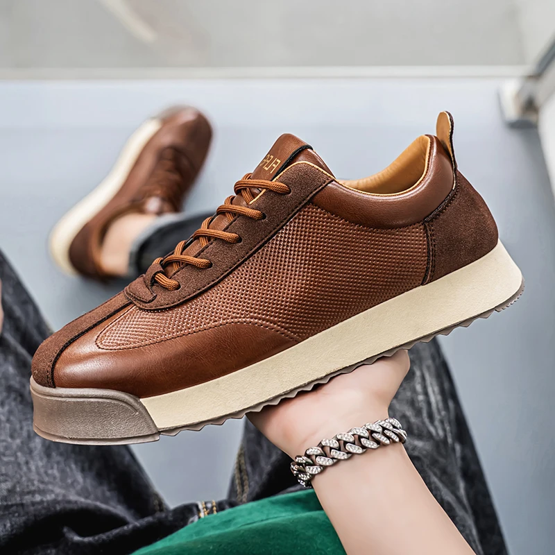 Men’s Sneakers – Genuine Italian Leather, Breathable Comfort-5