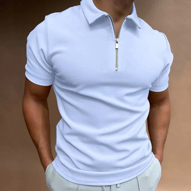 Men's Polo | Casual Zippered Polo Shirt