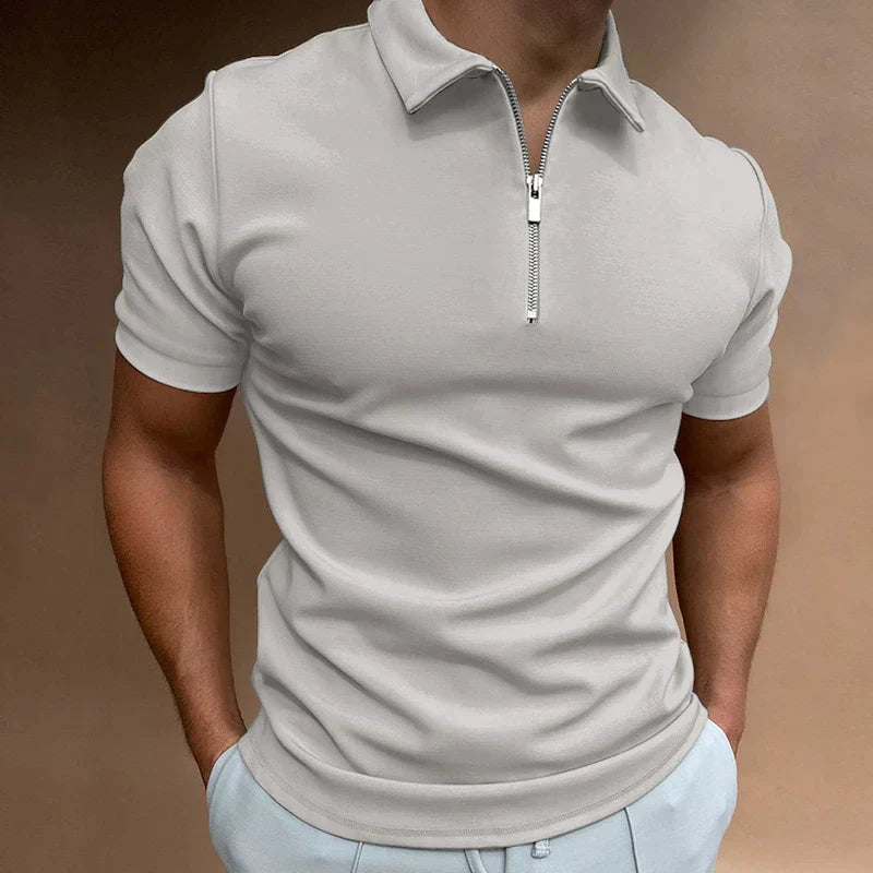 Men's Polo | Casual Zippered Polo Shirt