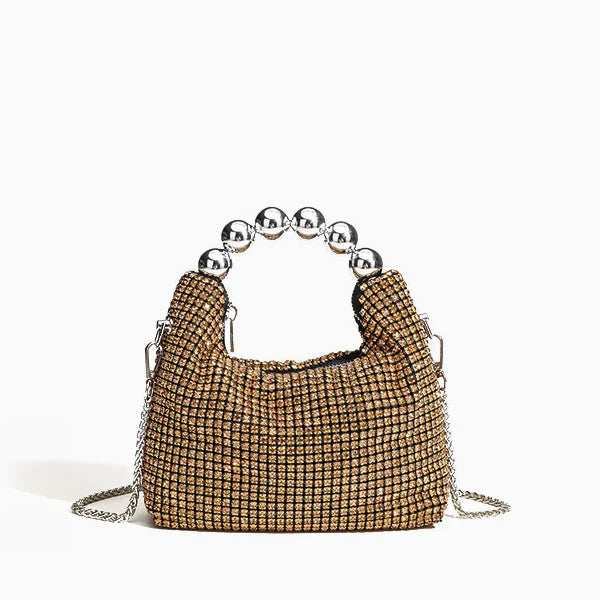 Luxury Rhinestone Evening Bag – Silver Black Gold