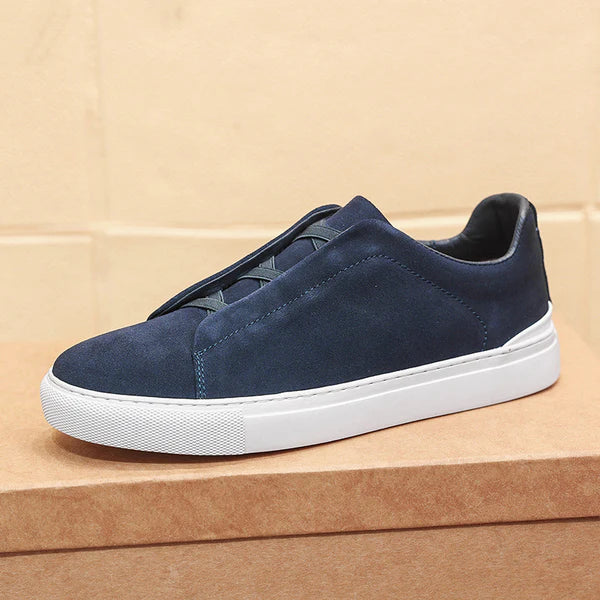 Men’s Suede Sneakers – Premium Comfort, Stretch Laces-4