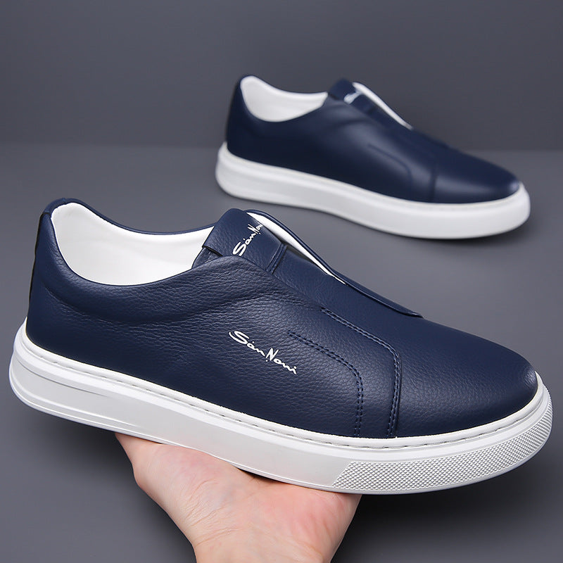 Men’s Sneakers – Premium Vegan Leather, No-Lace Design-2