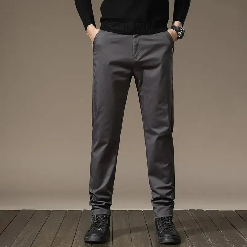 Men’s Slim-Fit Dress Trousers – Stretch Fabric, Business & Formal Wear