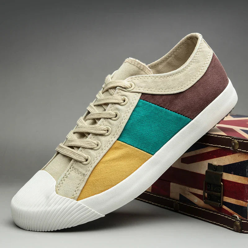 Variant image for Women's Sneakers – Artistic Canvas Design Inspired by Claude Monet, White Low-Top Style-15