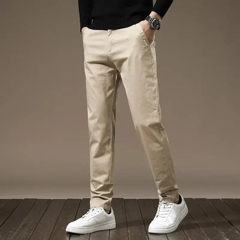 Men’s Slim-Fit Dress Trousers – Stretch Fabric, Business & Formal Wear