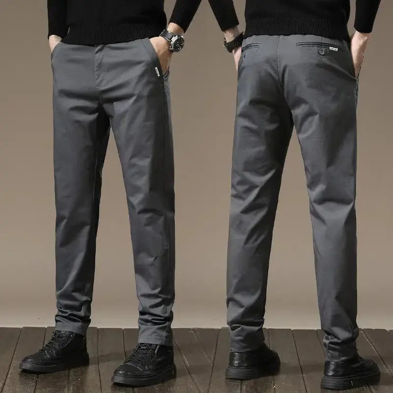 Men’s Slim-Fit Dress Trousers – Stretch Fabric, Business & Formal Wear