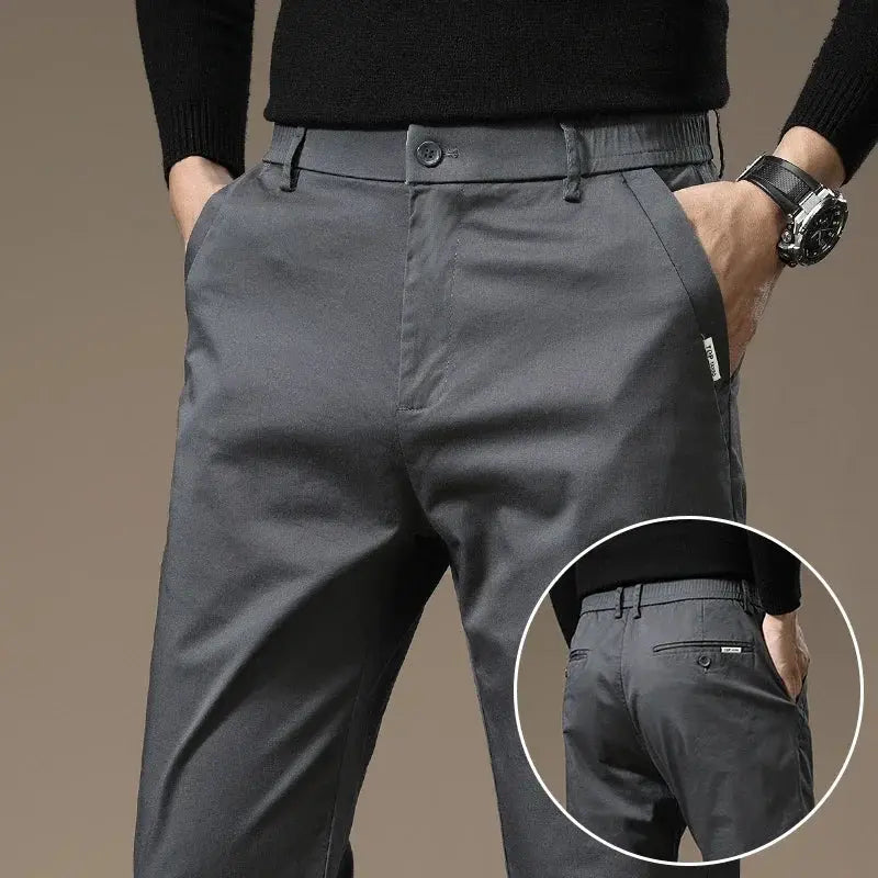 Men’s Slim-Fit Dress Trousers – Stretch Fabric, Business & Formal Wear