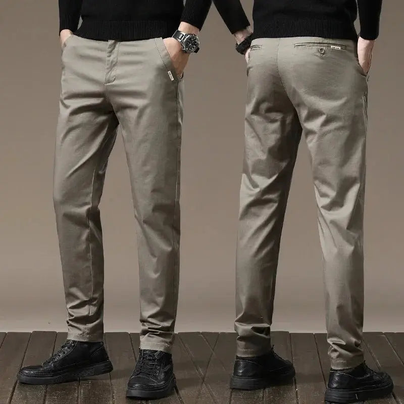 Men’s Slim-Fit Dress Trousers – Stretch Fabric, Business & Formal Wear