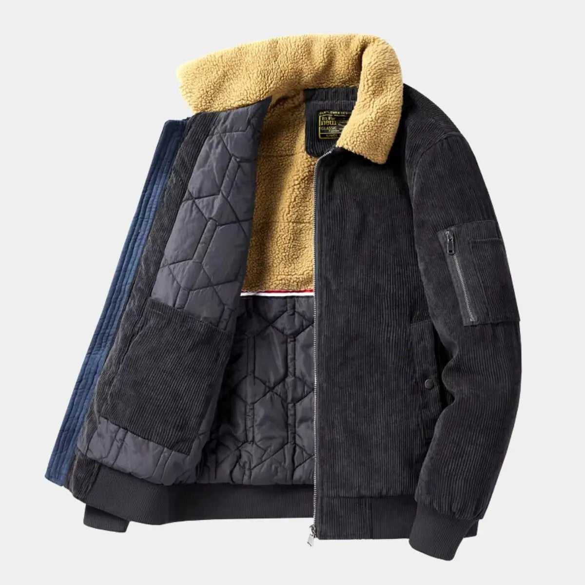 Men’s Corduroy Bomber Jacket – Classic, Durable & Modern