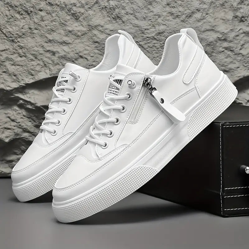 Variant image for Men’s Leather Sneakers – Side Zipper, Cushioned Comfort-21