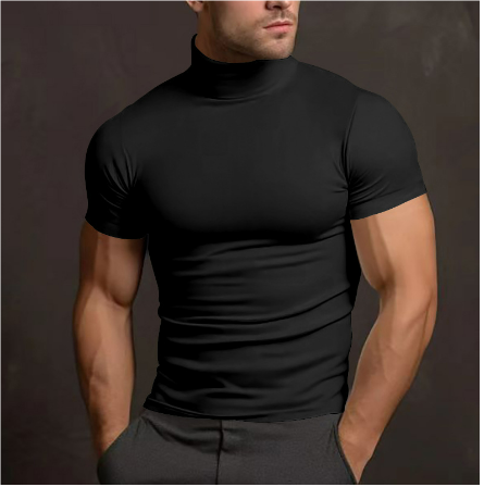 men's mock neck top, short sleeve fitted shirt, mock neck tee men's, men's mock neck t shirt, men's stretch shirt, men's clothing, mens shirts, t shirts for men, mens t shirts, men's mock neck top shirt, short sleeve stretch tee, fitted men's clothing, men's short sleeve mock neck, men's fitted t shirts, stretch mock neck tee men's, men's stretch clothing, mock neck men's shirts, men's tees