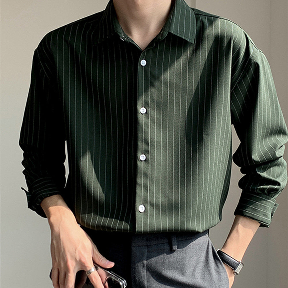 Casual Striped Button Up
