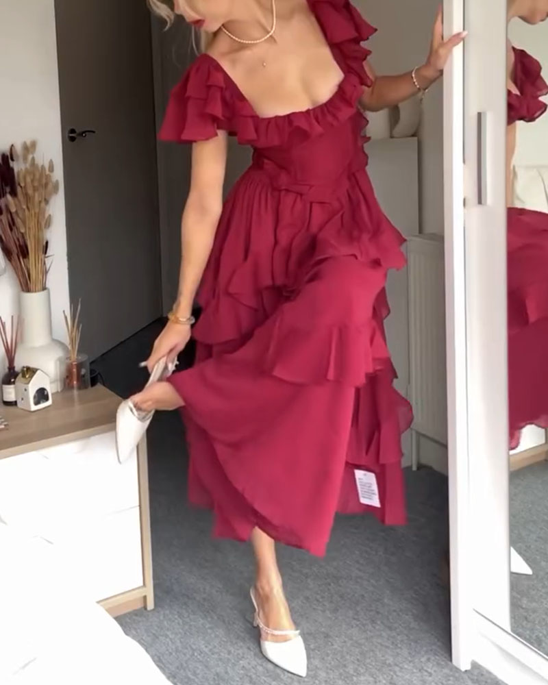 Women’s Ruffle Dress – Lightweight Summer Style, Vibrant Colors-2