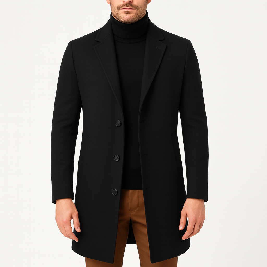THRUSTYLE | Single-Breasted Overcoat