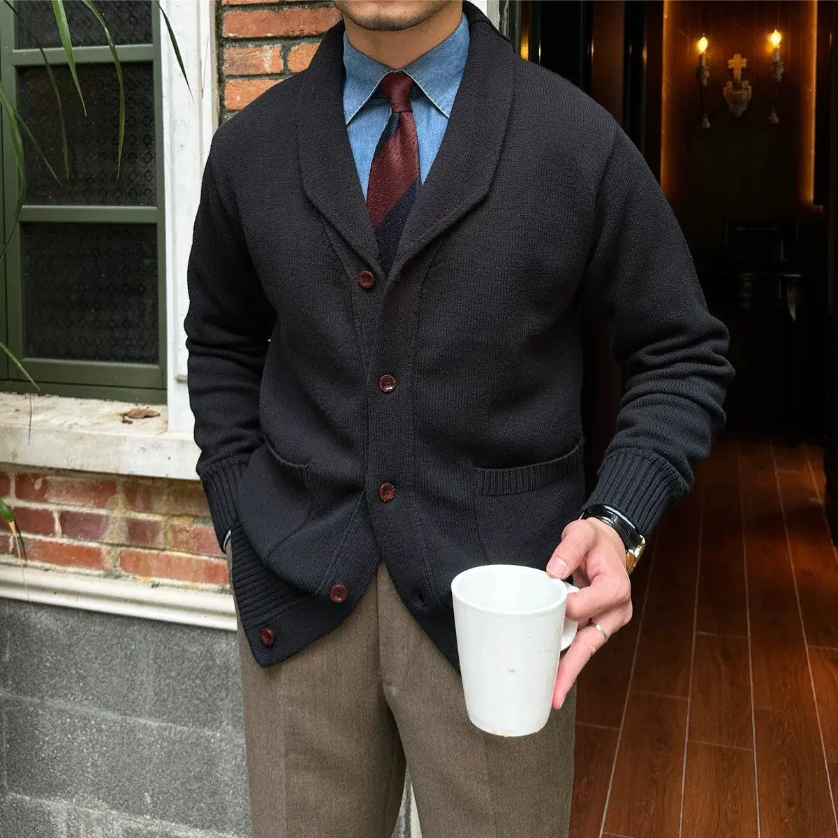 Men's British Knit Cardigan – Classic Comfort Redefined
