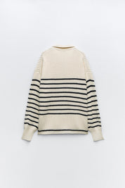 Thrustyle™ - Oversized Knit Polo Woolen Sweater