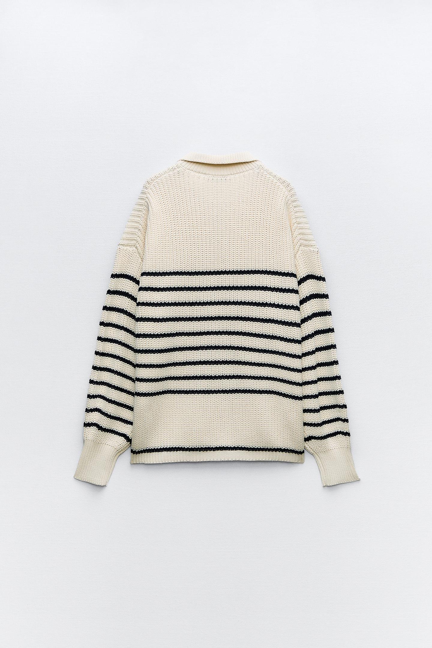 Oversized Knit Polo Woolen Sweater