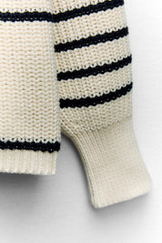 Thrustyle™ - Oversized Knit Polo Woolen Sweater