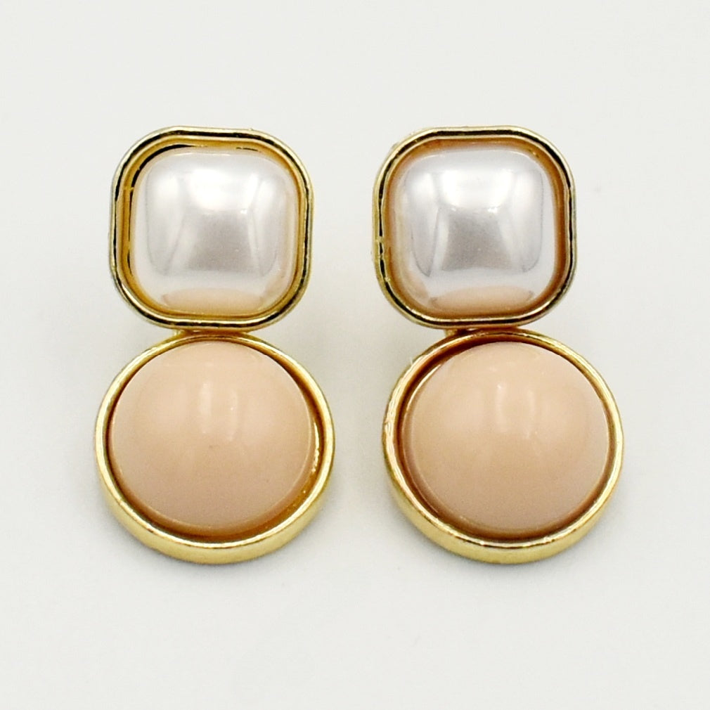Gold Peach Earrings