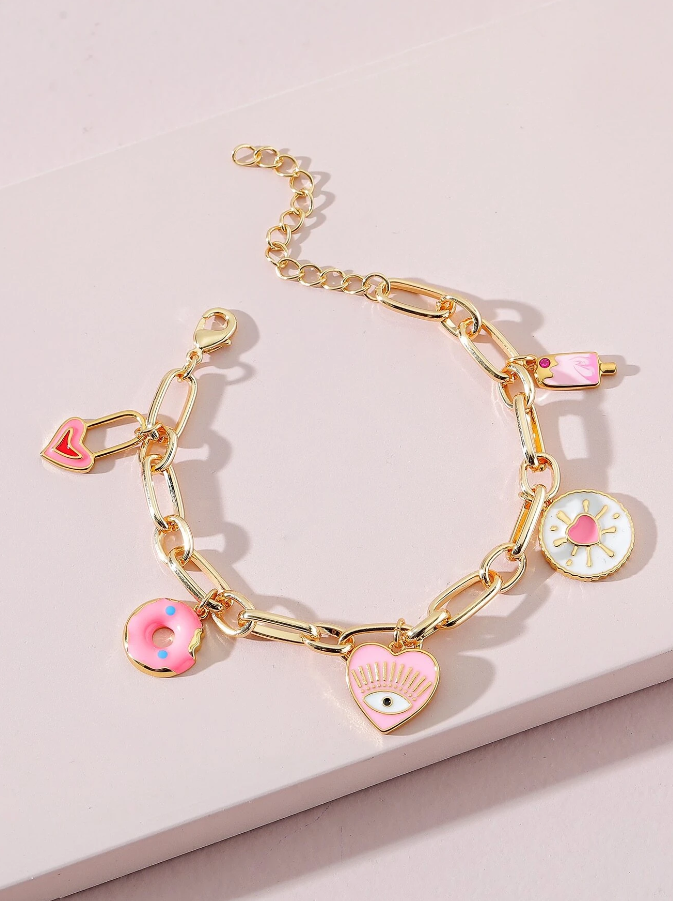 Heart Charms Bracelet