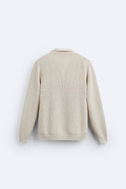 Old Money Classic Knitted Wool Zip Sweater