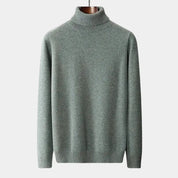 Men's 100% Merino Wool Turtleneck Sweater – Luxurious Warmth and Sophistication