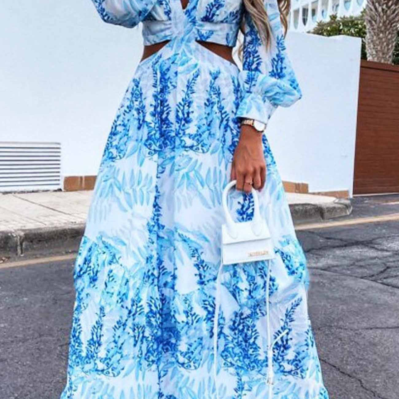 floral maxi dress, v neck summer dress, summer event dress, floral print dress, summer maxi dress, women's elegant dress, floral dress, elegant dresses, floral dresses for women, floral summer dress, long summer dresses, floral wedding guest dress, floral prom dress, elegant summer dresses, floral maxi dress for wedding, blue floral maxi dress