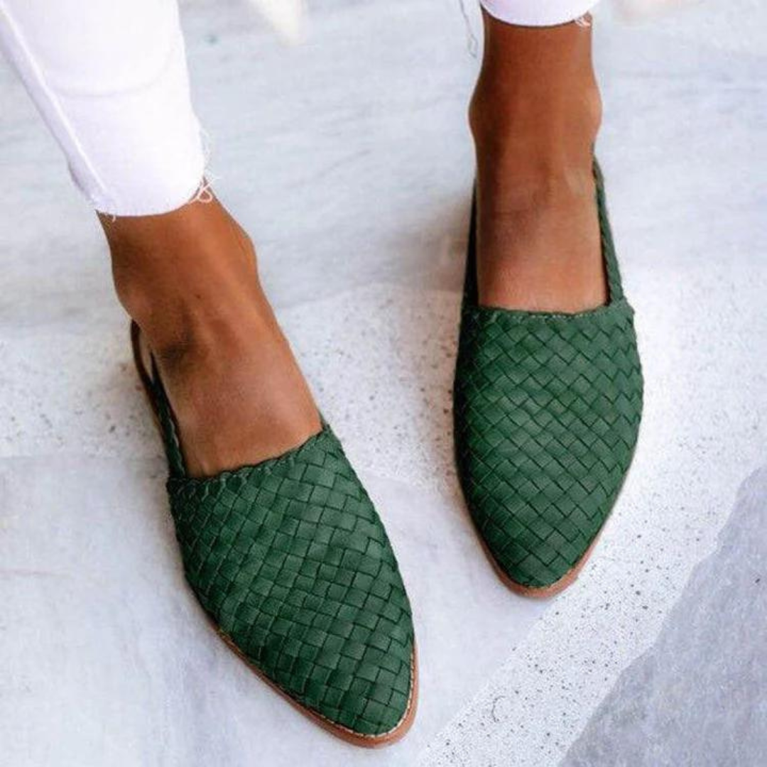 Women’s Handmade Leather Flat Sandals - Comfortable Slip-On, Chic & Durable